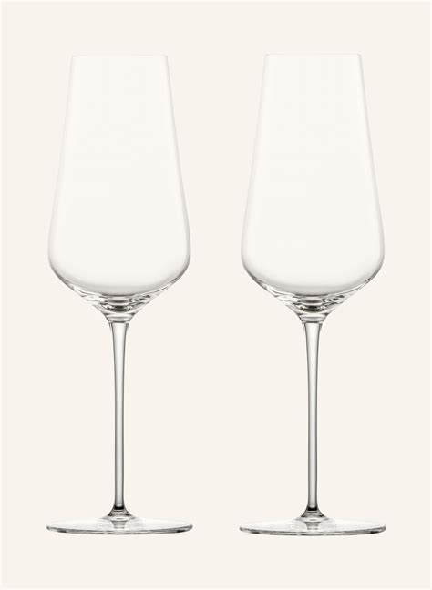 ZWIESEL GLAS 2er Set Sekt und Champagnergläser DUO in weiss