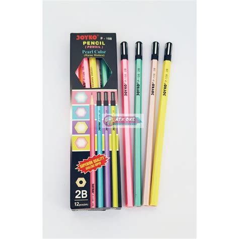 Jual Joyko Pensil B Pearl Color P Pcs Shopee Indonesia