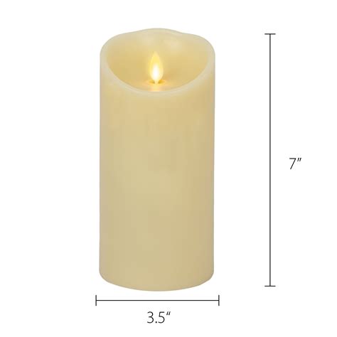 Vanilla Scented Ivory Flameless Candle Pillar Pillar Candles