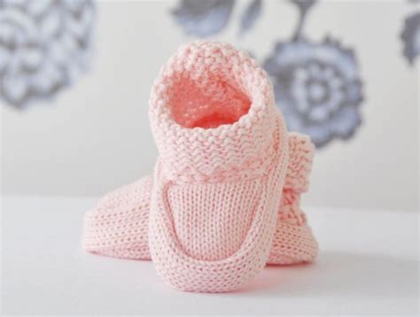 Gestrickte Baby Schuhe Sweetie in Rosa Taufe Mädchen Lilly