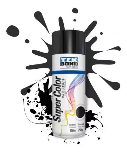 Tinta Spray Tek Bond Preto Brilhante Uso Geral 350ml MercadoLivre