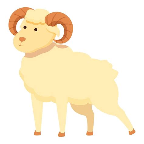 Cute Ram Icon Cartoon Vector Sheep Head 20357111 Vector Art At Vecteezy