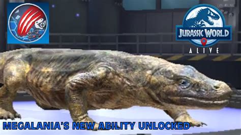 Megalanias New Ability Unlocked Jurassic World Alive Youtube