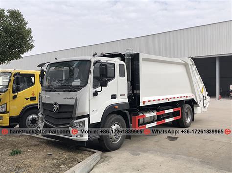 Foton Cbm Waste Compacting Truck With Cummins Engine Suppliers China