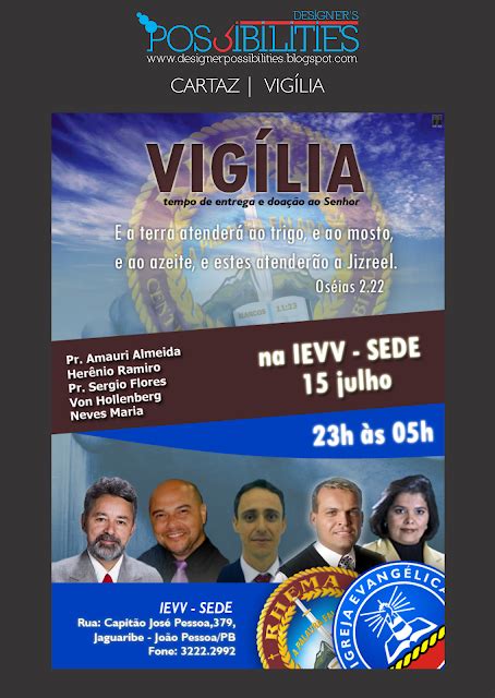 Cartaz Vig Lia Igreja Evang Lica Verbo Da Vida Verbodourados