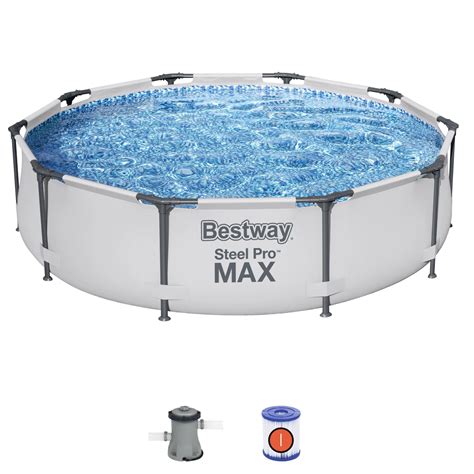 Buy Bestway Steel Pro Max Round Frame Swimming Pool With Filter Pump