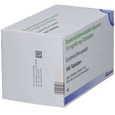 Ezetimib Simvastatin Ascend Mg Mg Tabletten St Mit Dem E