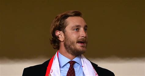 Pierre Casiraghi Au Stade Louis II Lors De La Victoire En Ligue Des