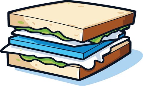 Cartoon Sandwich With Blue Filling 49267113 Vector Art At Vecteezy