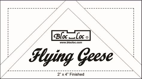 Bloc Loc Flying Geese X Bloc Loc Quilting Ruler Fabric Patch