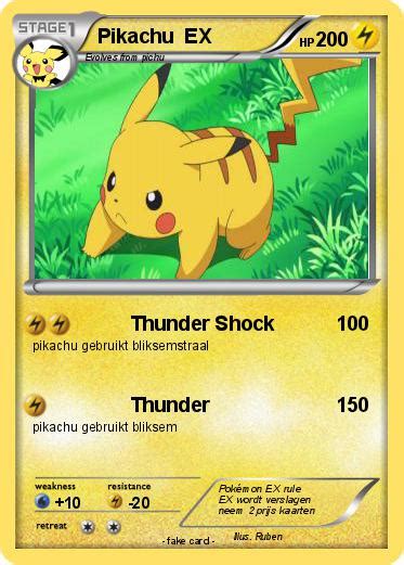 Pokémon Pikachu Ex 1204 1204 Thunder Shock My Pokemon Card