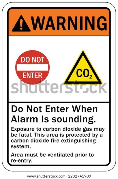 Warning Sign Label Carbon Dioxide Stock Vector Royalty Free