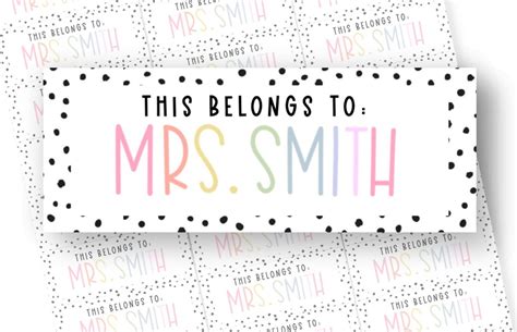 Teacher Book Labels Teacher Name Labels Personalized Teacher Stickers - Etsy