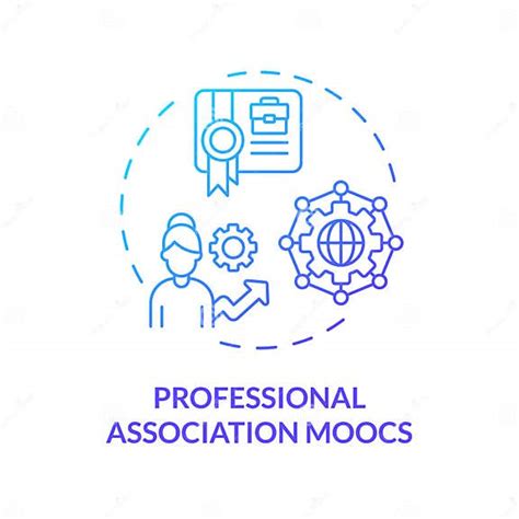 2d Icon Professional Association Moocs Concept Stock Vector Illustration Of Association