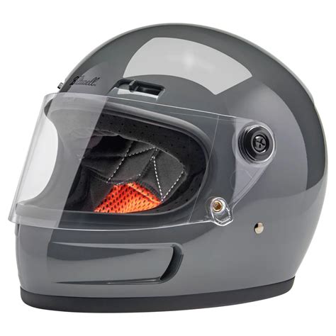 Casque Biltwell Gringo SV gloss storm grey intégral vert