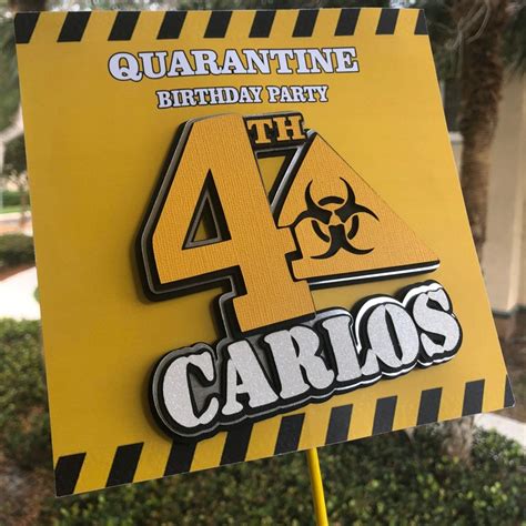 Quarantine Cake Topper Quarantine Birthday Birthday Cake Etsy