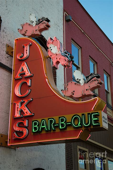 Jacks Bar B Que Broadway Neon Signage Nashville Tennessee Art