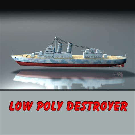 Destroyer Warship Ship 3d Model