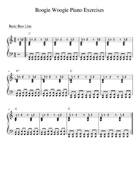 Boogie Woogie Piano Excercises Pdf