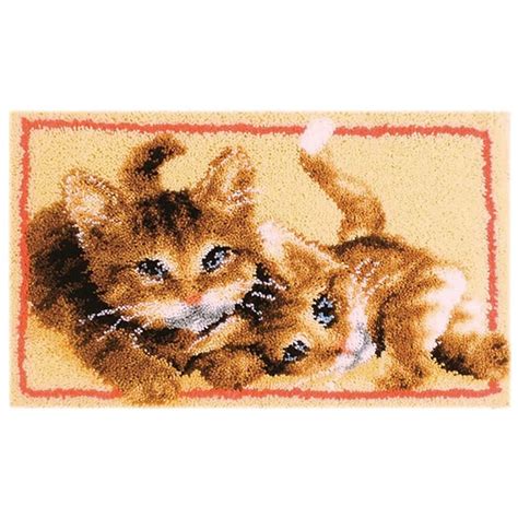 Latch Hook Rug Kits Embroidery Diy Cats Pattern Crochet Etsy Uk