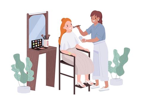 Makeup Artist Service 2D Vector Isolated Illustration Beauty Salon