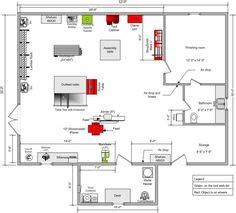 Larry B's Shop. This shop plan, available in Visio format, is a well ...