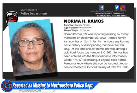 59 Year Old Woman In Murfreesboro Reported As Missing Wgns Radio