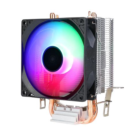 CPU K Hler 2 Heatpipes PC K Hler K Hlung RGB Licht 3 Polig Pwm Leise