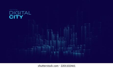 Smart Digital City Concept Urban Architecture Stock Vector (Royalty ...