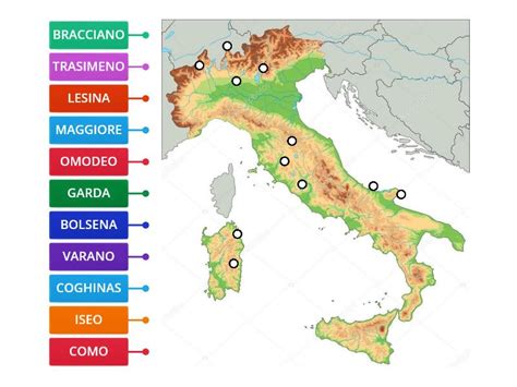 Laghi D Italia Labelled Diagram