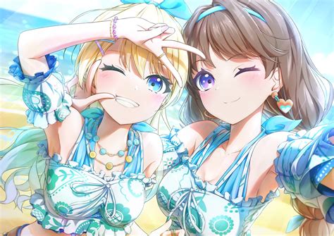 Yuuren Love Live Hasu No Sora Jogakuin School Idol Club Fujishima Megumi Oosawa Rurino Bikini