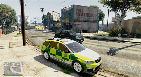 Uk Ambulance Responder Škoda Octavia Vrs Gta5