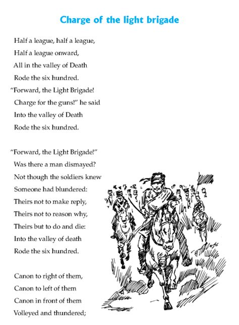 Poem The Charge Of The Light Brigade Charge Of The Light Brigade Poem By Alfred Lord Tennyson