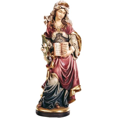 St Eulalia Of Barcelona Female Saints Wood Carving 60 Cm Colored