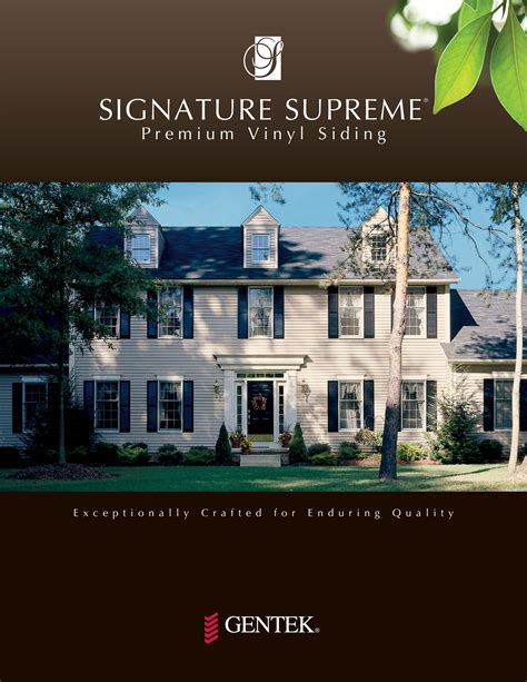 Gentek Building Products Inc Catalogs Signature Supreme Vinyl Siding Brochure Arcat