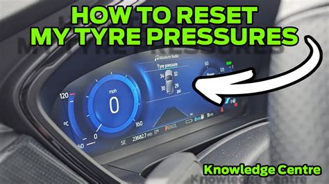 How To Reset The Tyre Pressures On My Ford Kuga Phev Youtube