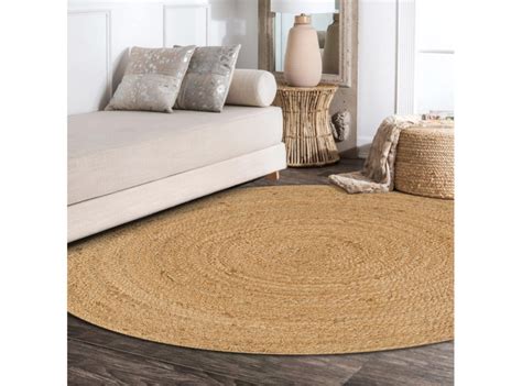 ALFOMBRA ALF Y120 REDONDA DE YUTE NATURAL TRENZADO 120CM 8A