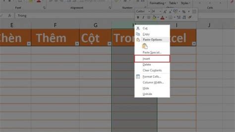 Hướng Dẫn Cách Chèn Cột Trong Excel Đơn Giản Có Ví Dụ