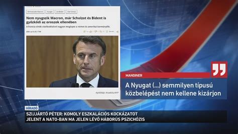 Komoly eszkalációs kockázatot jelent a NAT ban ma jelen lévő háborús