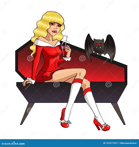 Vampire Lady Halloween Vector Illustration With Layers Stock Vector Illustration Of Cartoon