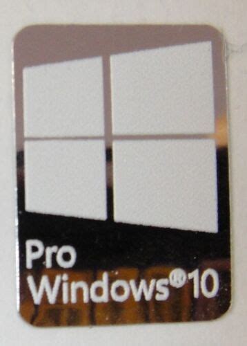 Compatible Windows 10 PRO Sticker Logo Decal For PC Silver Chrome