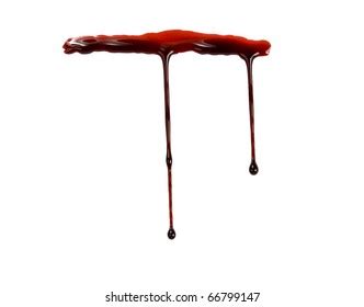 Dripping Blood Isolated On White Stock Photo Shutterstock