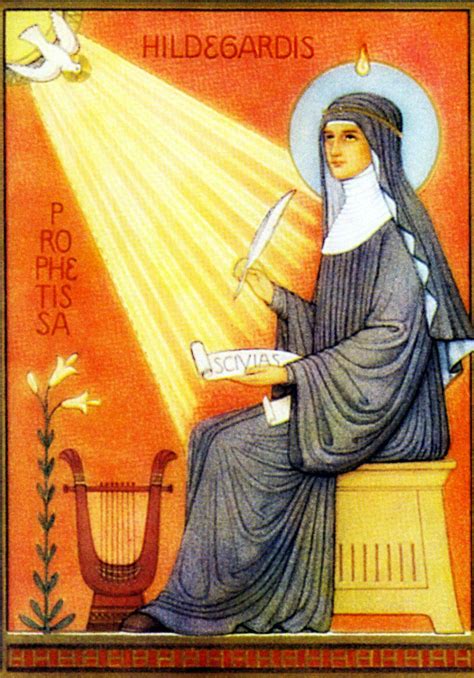 Saine Hildegarde De Bingen Lumière De Dieu Images Saintes