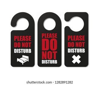 Vektor Stok Do Not Disturb Door Hanger Tanpa Royalti