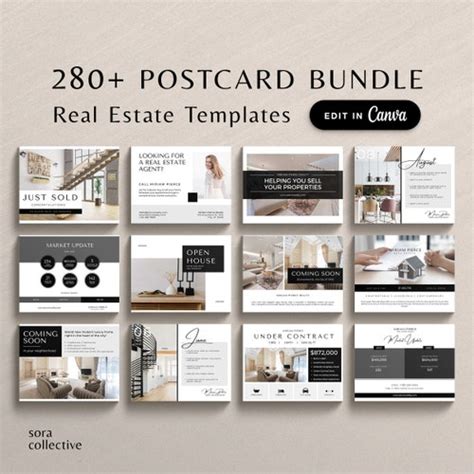 Luxury Real Estate Postcard Mailer Bundle Template Editable Etsy