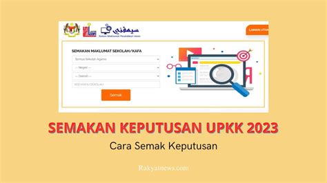 Semakan Keputusan Upkk 2023 Rakyat News