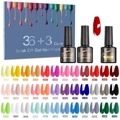 Nailaby Uv Nagellack Set St Ck Soak Off Gel Nagellack Mit Unterlack