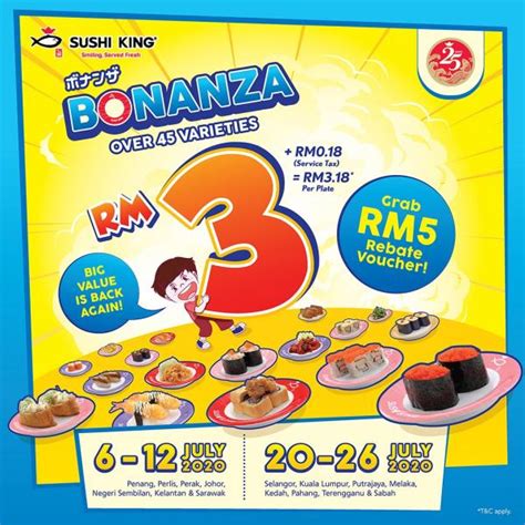 Sushi King Bonanza Promotion Sushi For RM3 18 6 Jul 2020 26 Jul 2020