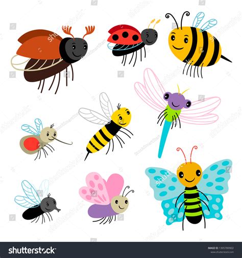 Cartoon Flying Insects