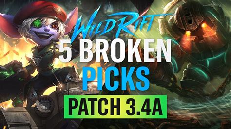 5 Broken Champions For Patch 3 4a Riftguides Wildrift Youtube